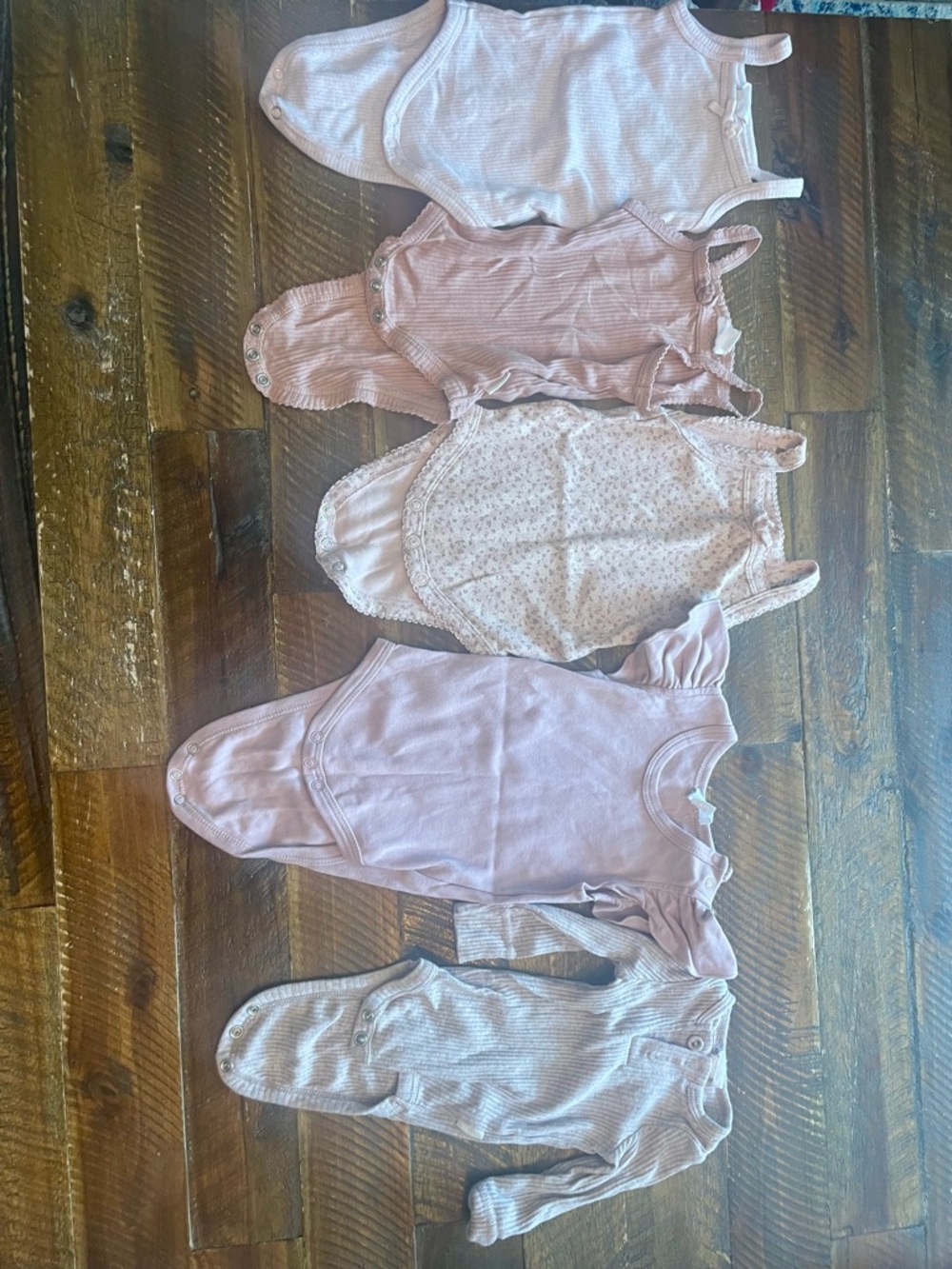Jamie Kay Baby Girls Pink One-Piece Bodysuits - Set of 5